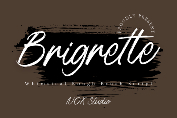 Brigrette: A Whimsical Rough Brush Script Font for Crafters & Product Makers