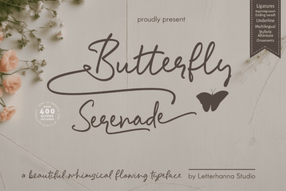 Butterfly Serenade: A Whimsical Script Font for Charming Brand Identities