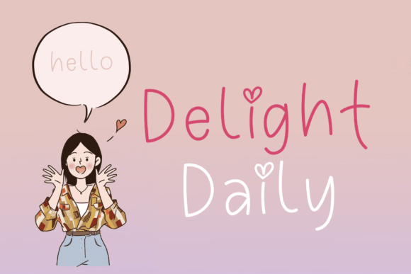 Delight Daily: A Handwritten Font That Elevates Small Business Branding