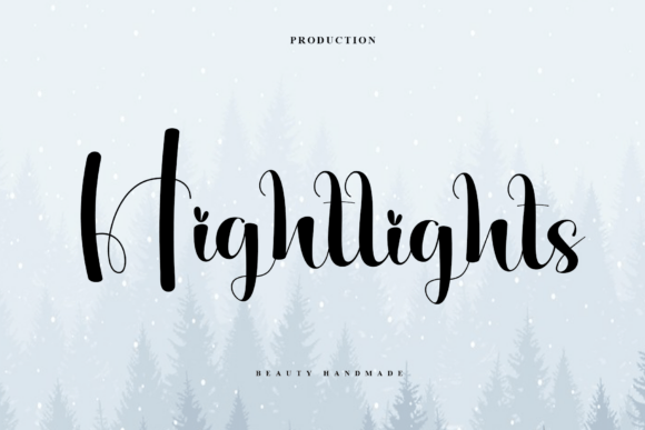 Hightlights: A Graceful Script Font That Elevates Small Business Branding