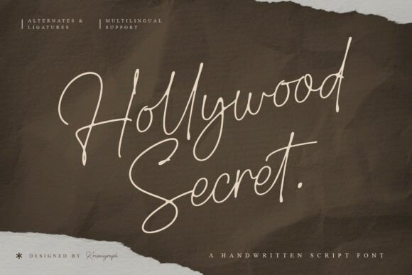 Hollywood Secret: A Handwritten Script Font for Modern Web Design