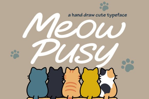 Meow Pusy: A Handwritten Script Font That Elevates Small Business Branding