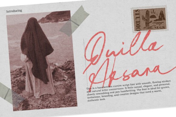 Quilla Aksara: A Handwritten Script Font That Adds Personality to Campaign Visuals