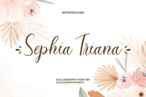 Sephia Triana: A Calligraphy Font for Elegant Editorial Design