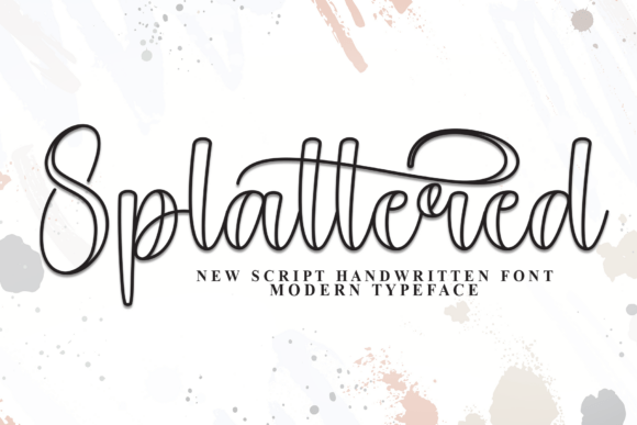 Splattered Font: A Playful Script for Handmade Labels, Invitations & More