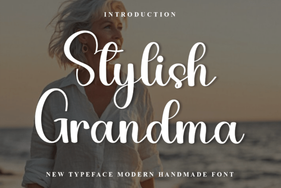 Stylish Grandma: A Festive Typeface for Holiday-Themed Editorial Design
