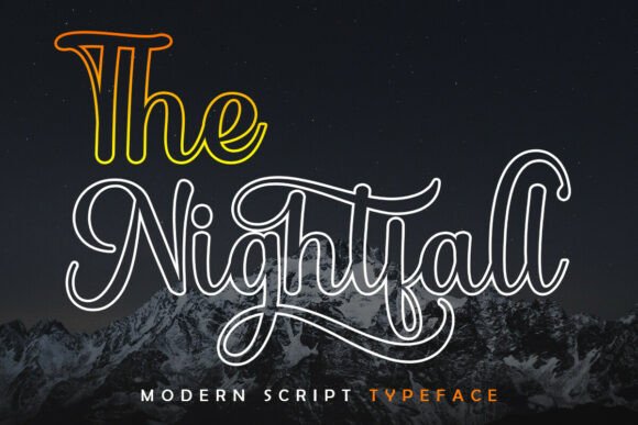 The Nightfall Outline: A Bold Romantic Typeface for Modern Web Design