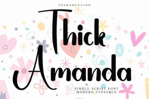 Thick Amanda: A Festive Typeface for Handmade Holiday Magic