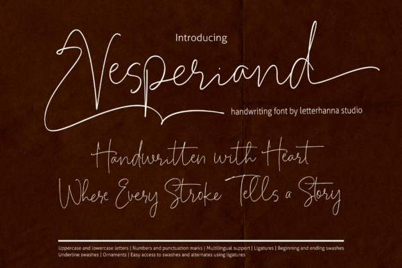 Vesperiand: A Handwriting Script Font That Elevates Digital Branding