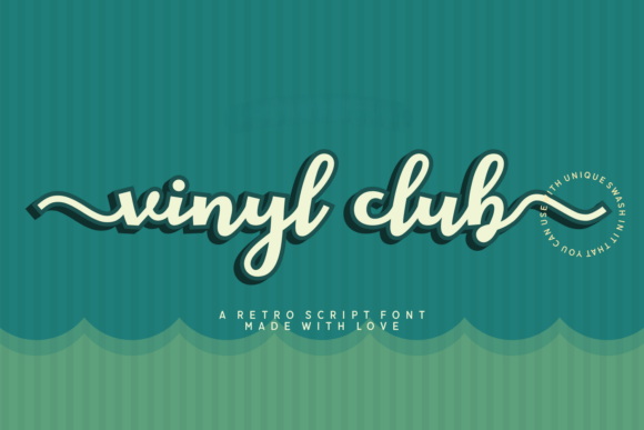 Vinyl Club: A Stylish Retro Script Font for Crafters and Sellers