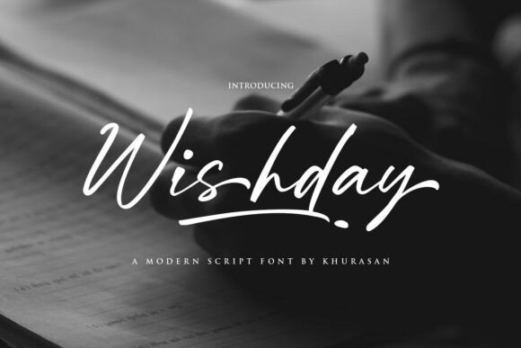 Wishday: A Modern Handwritten Font for Elegant Editorial Design